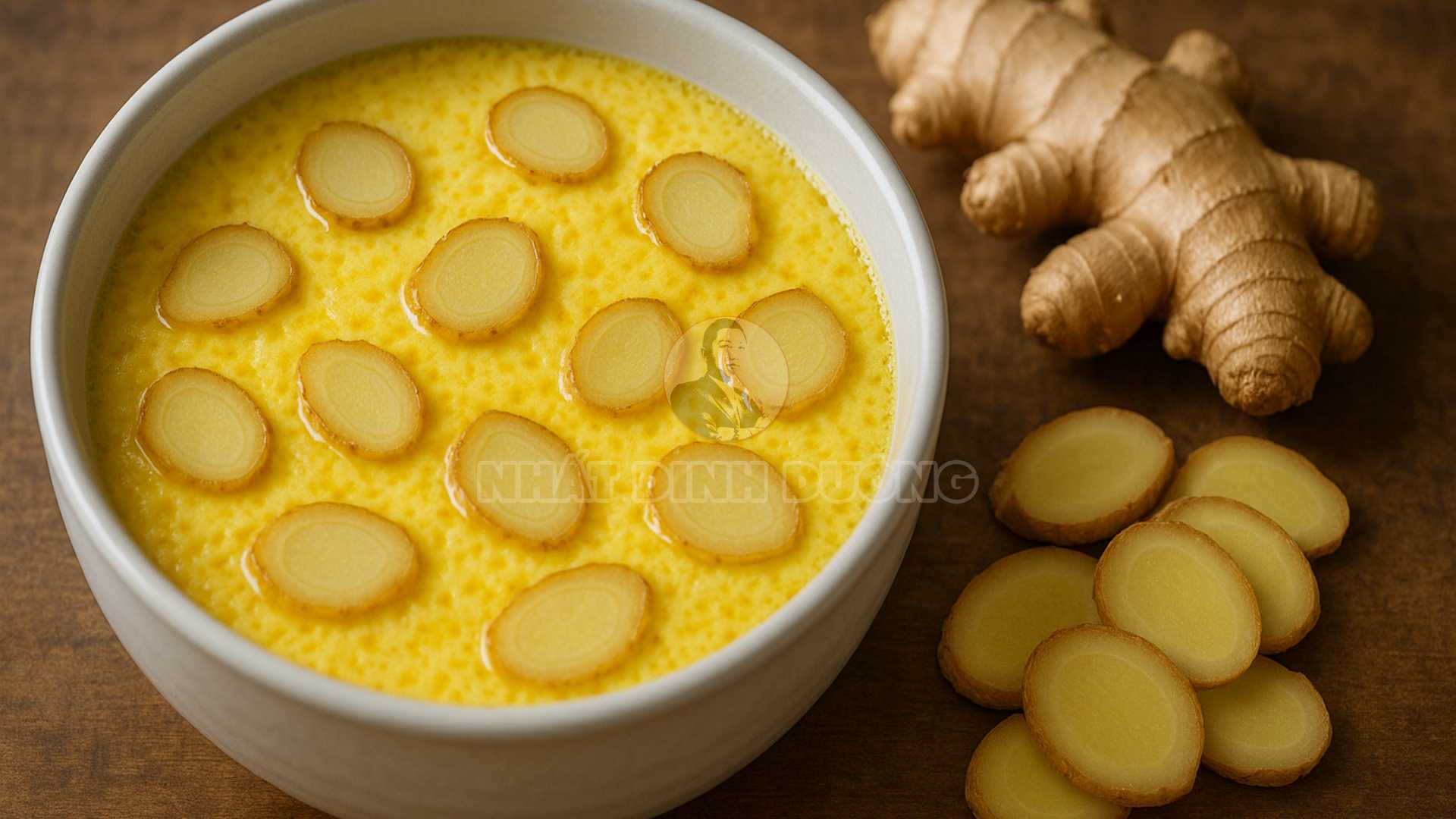 Trứng hấp với gừng tươi