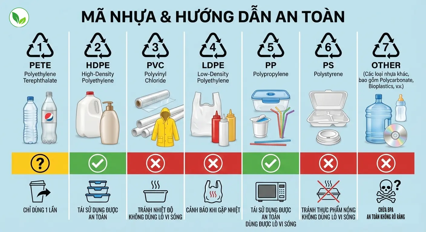 Cách lựa chọn đồ nhựa an toàn